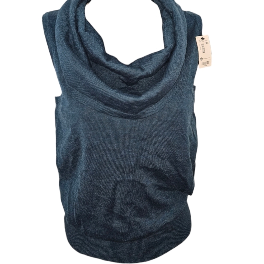 NWT The Loft Wool Cowl Neck Sleeveless Knit Top